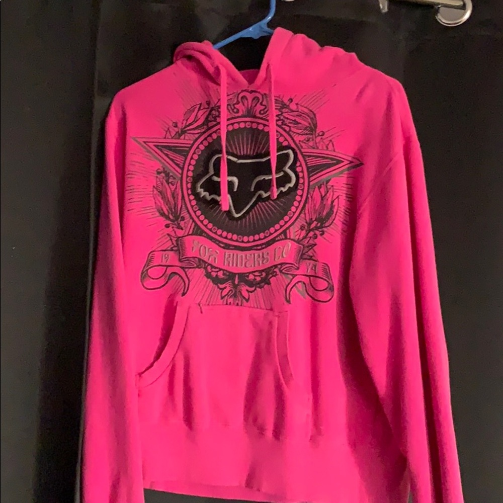 Hot pink fox racing sweatshirt